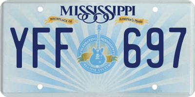 MS license plate YFF697