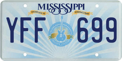 MS license plate YFF699
