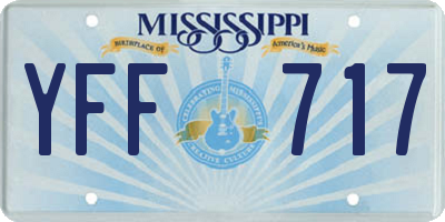 MS license plate YFF717
