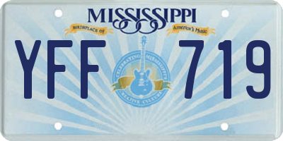 MS license plate YFF719