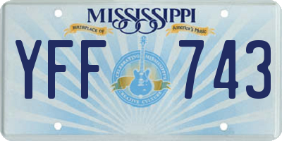 MS license plate YFF743