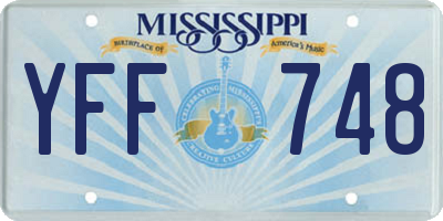 MS license plate YFF748