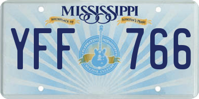 MS license plate YFF766