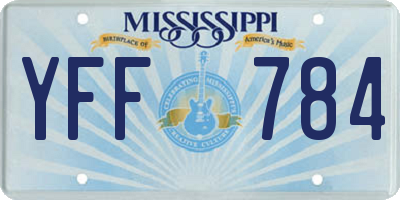 MS license plate YFF784