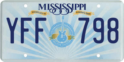 MS license plate YFF798