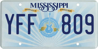 MS license plate YFF809