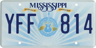 MS license plate YFF814