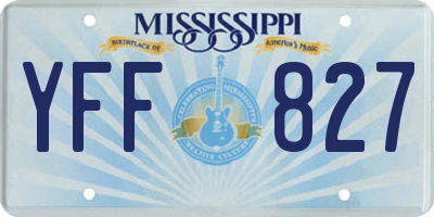 MS license plate YFF827