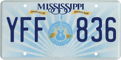 MS license plate YFF836