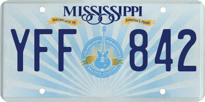 MS license plate YFF842