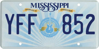 MS license plate YFF852