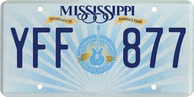 MS license plate YFF877