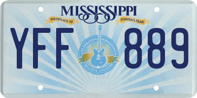 MS license plate YFF889