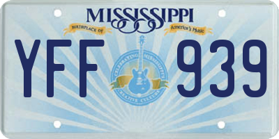 MS license plate YFF939