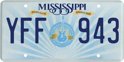 MS license plate YFF943
