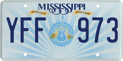 MS license plate YFF973