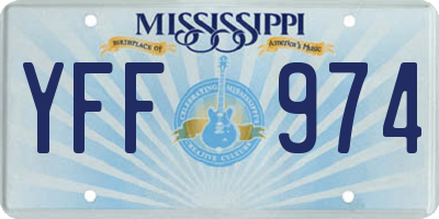 MS license plate YFF974