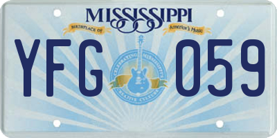 MS license plate YFG059