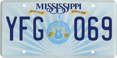 MS license plate YFG069