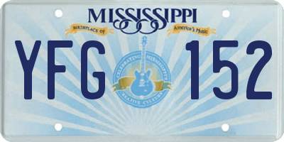 MS license plate YFG152