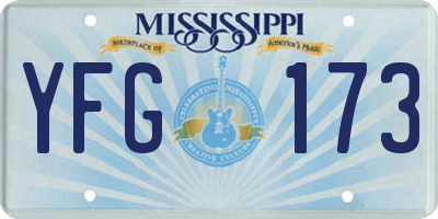 MS license plate YFG173