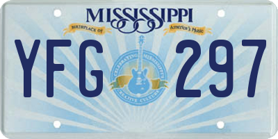 MS license plate YFG297