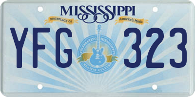 MS license plate YFG323