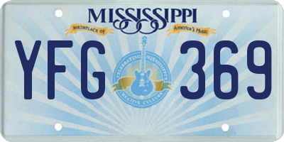 MS license plate YFG369