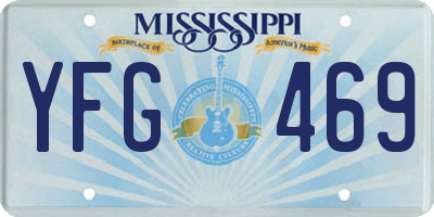 MS license plate YFG469