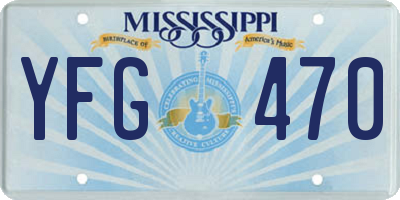 MS license plate YFG470