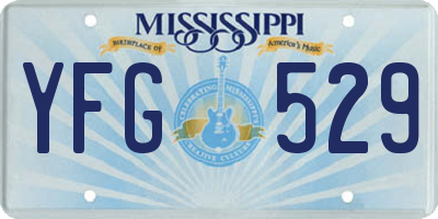 MS license plate YFG529