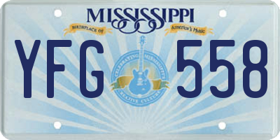 MS license plate YFG558