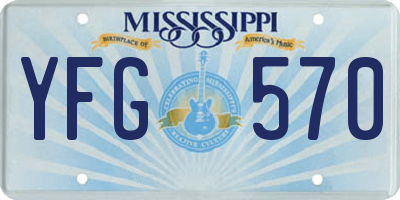 MS license plate YFG570