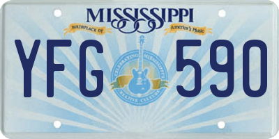 MS license plate YFG590