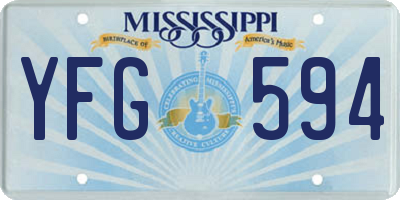 MS license plate YFG594