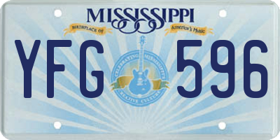 MS license plate YFG596