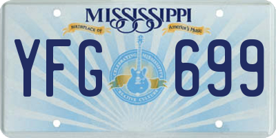 MS license plate YFG699