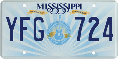 MS license plate YFG724