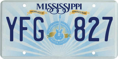 MS license plate YFG827