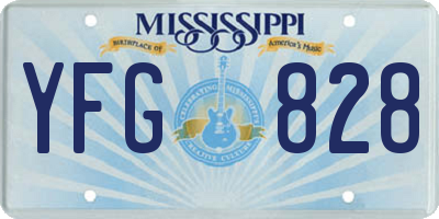 MS license plate YFG828