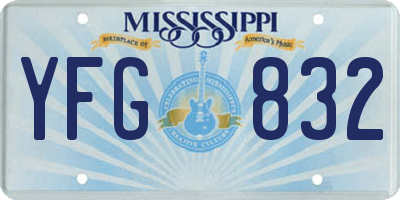 MS license plate YFG832
