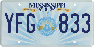 MS license plate YFG833