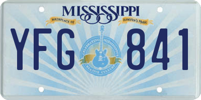 MS license plate YFG841