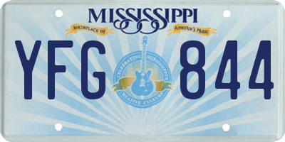 MS license plate YFG844