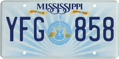 MS license plate YFG858