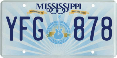 MS license plate YFG878