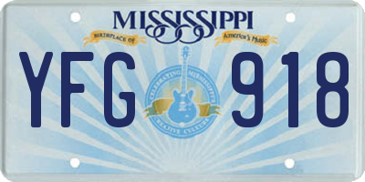 MS license plate YFG918