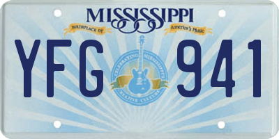 MS license plate YFG941