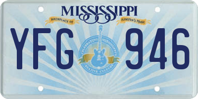 MS license plate YFG946