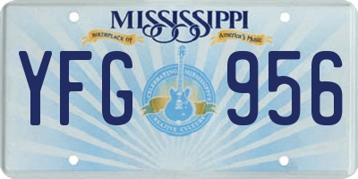 MS license plate YFG956